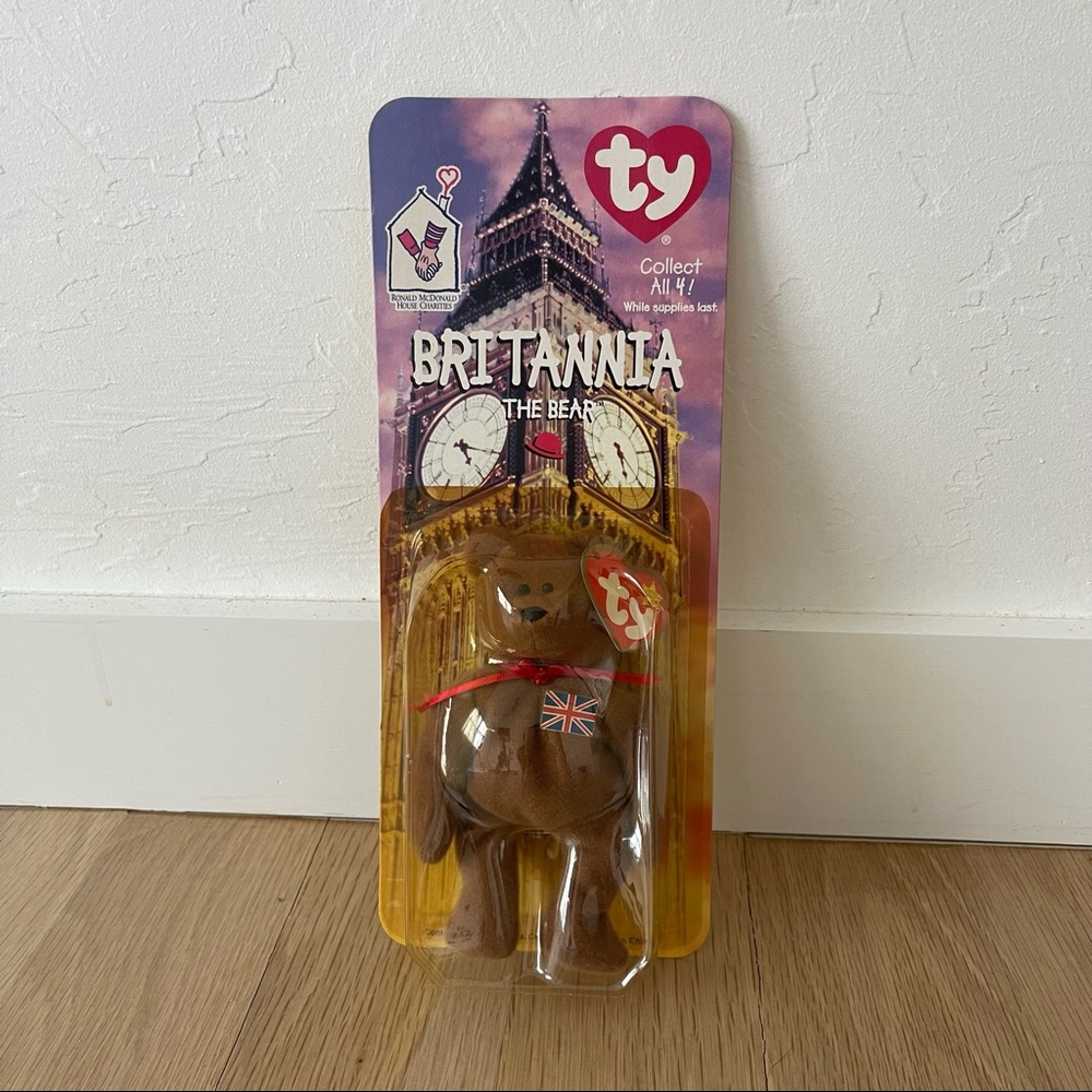 Ty Beanie Babies Britannia The Bear McDonald's Teenie Baby Double Error England